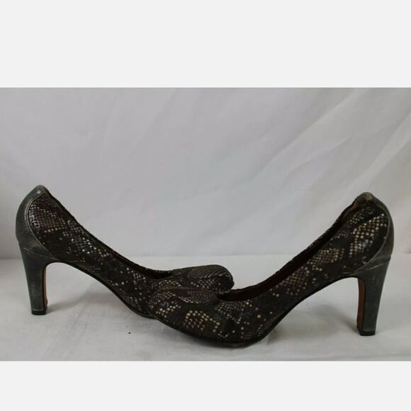 DONALD J PLINER ORINA LEATHER SNAKE PRINT PUMPS SHOES WOMEN'S 7.5 Made in Italy. - Picture 6 of 9